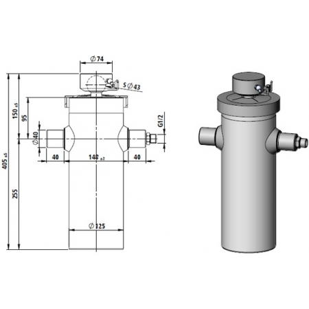 Zestaw hydrauliczny wywrotu 3,6 - 4,2 m 1237